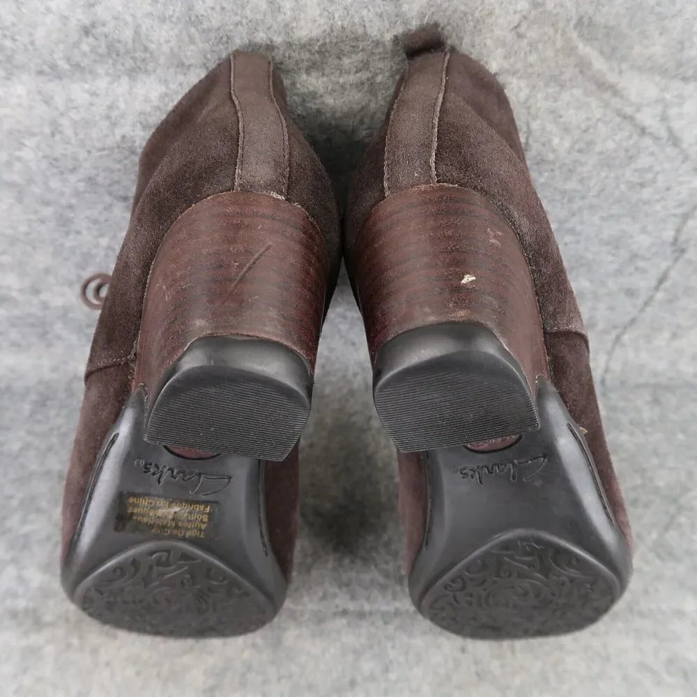 Clarks Shoes Womens 7.5 Bootie Fashion Desert Chukka Leather Lace Up Active Air